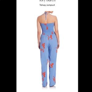 Tory Burch Talisay Jumpsuit, Blue Dusk, Size Large